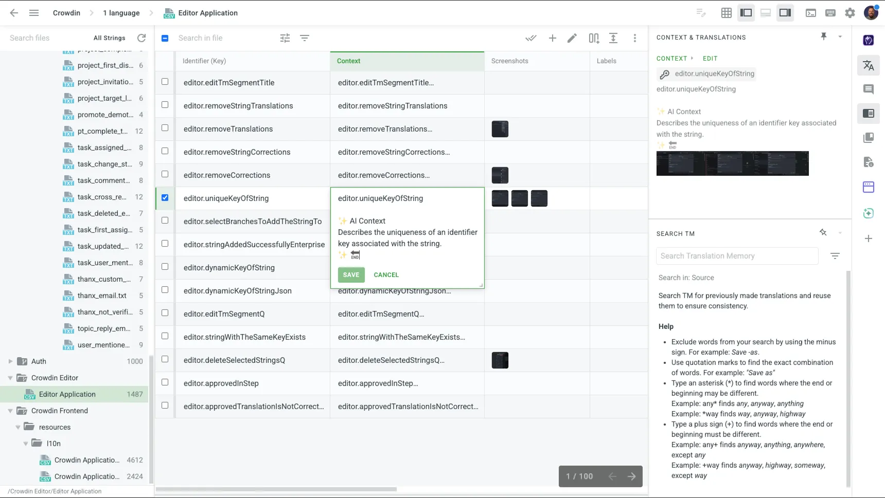 Manage strings efficiently